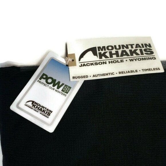 Mountain Khakis POW XVIII Knit Merino Wool Crew Sweater Mens Small Black - Picture 3 of 5